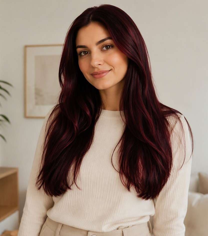 Black Cherry after hair color