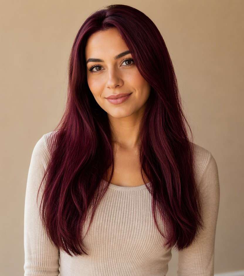 Burgundy after hair color