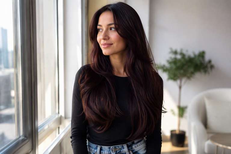 Dark Cherry Cola hair color result