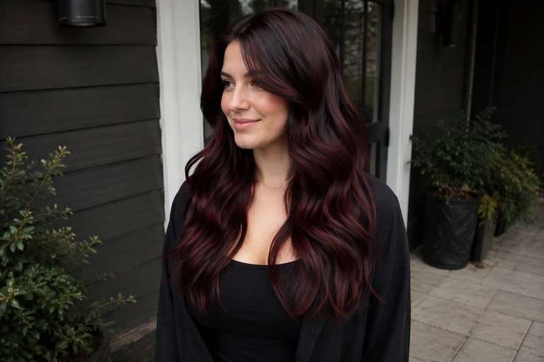 Burgundy Cherry Cola hair color result