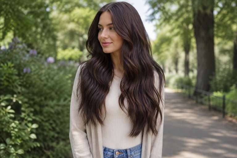 Plum Cola Brown hair color result