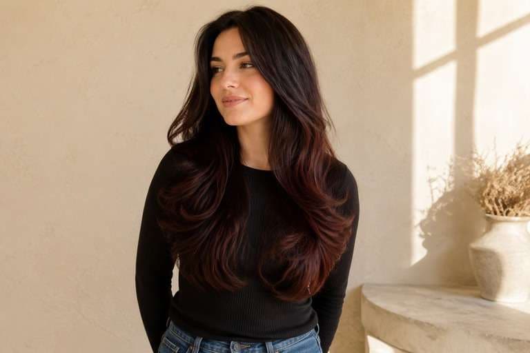 Subtle Office Cherry Cola hair color result