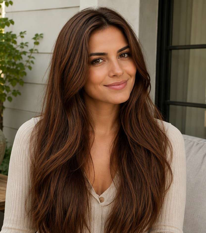 Chestnut Brown after hair color