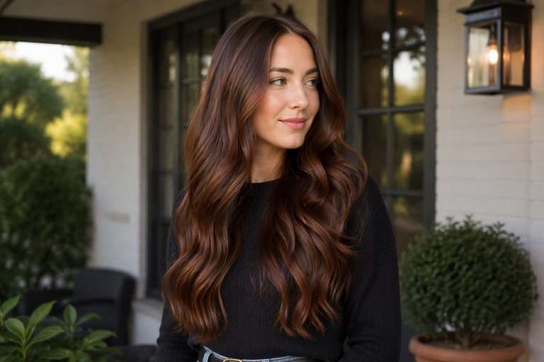 Dimensional Chestnut Brown hair color result