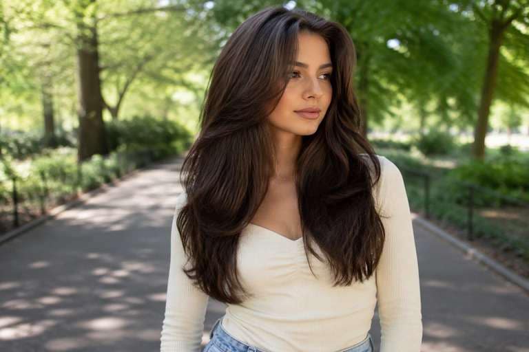 Bold Chocolate Brown hair color result