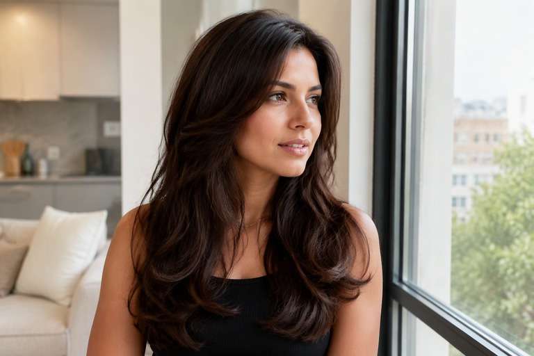 Subtle Chocolate Brown hair color result