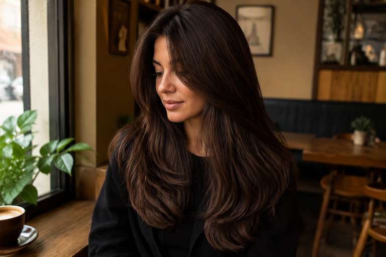 Natural-Light Chocolate Brown hair color result