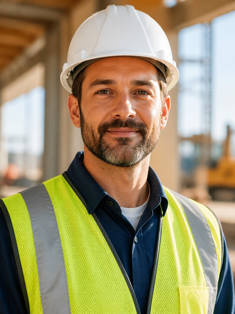 Professional construction safety trainer headshot for onboarding and training materials