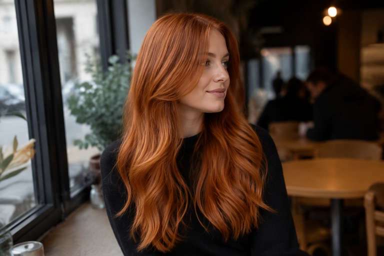 Dimensional Copper hair color result