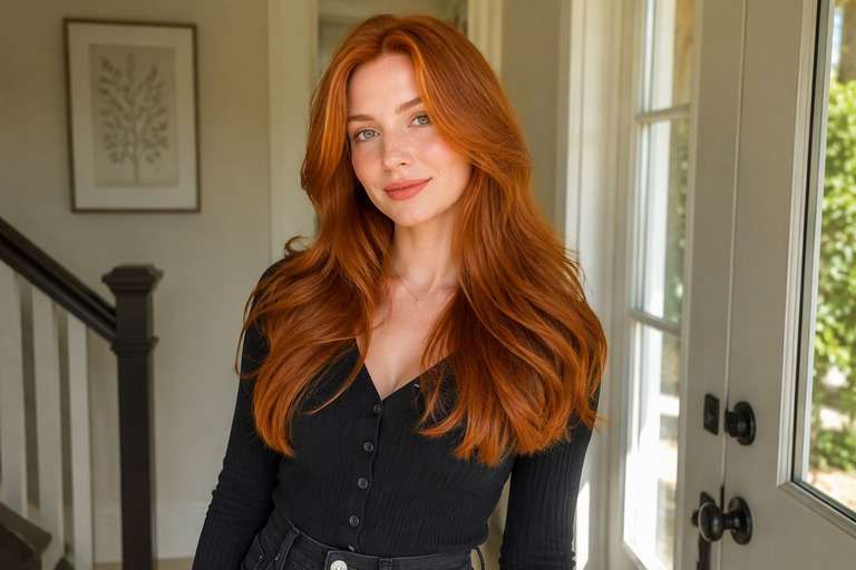 Glossy Copper hair color result