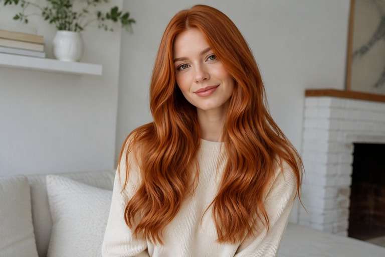 Natural-Light Copper hair color result