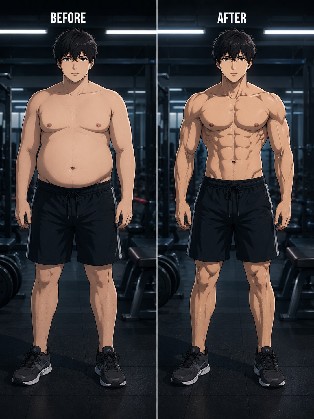anime fitness transformation ai