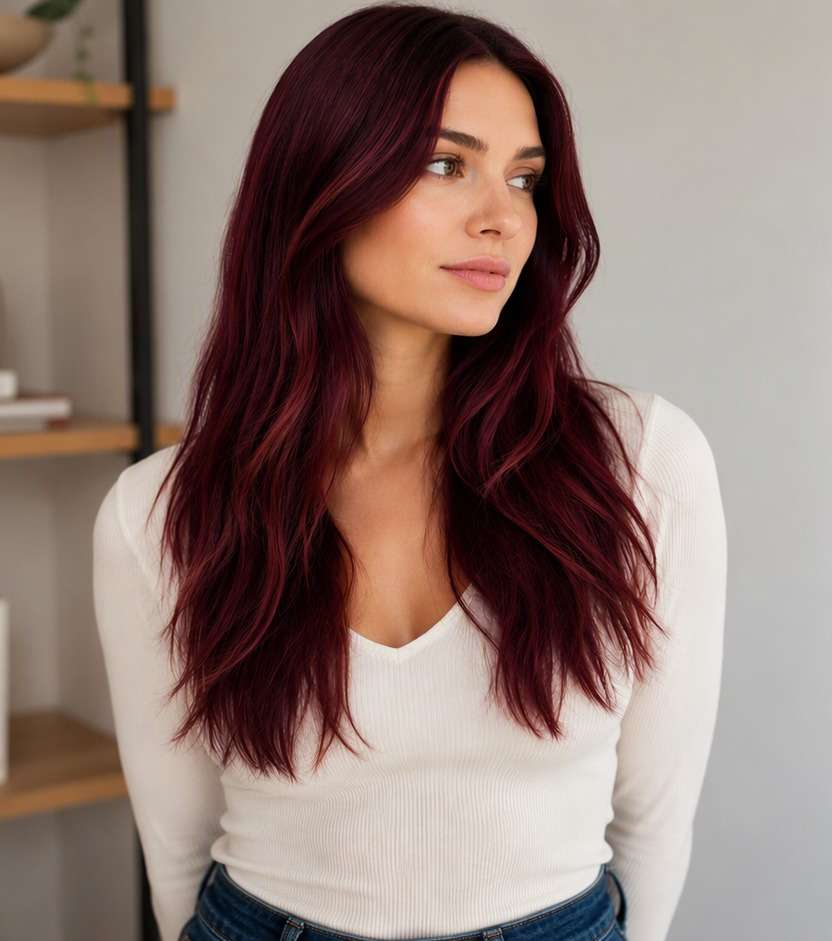 Hair dye color after preview