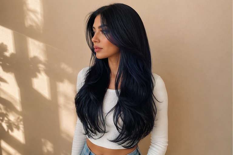 Blue-Black Hair hair color result