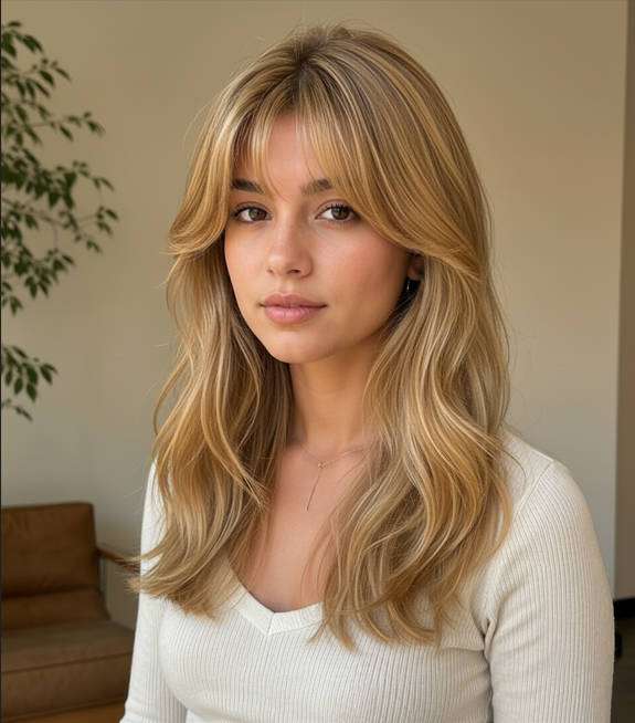 Dimensional Honey Blonde hair color result
