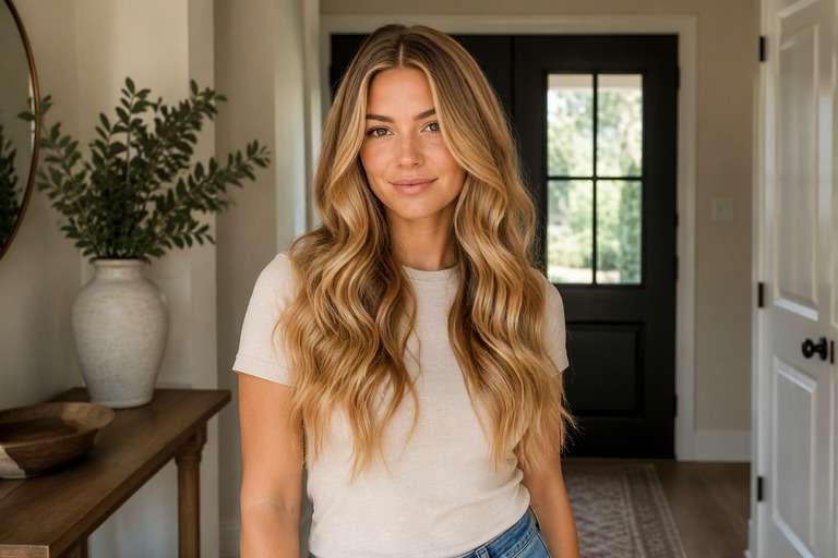 Soft-Root Honey Blonde hair color result