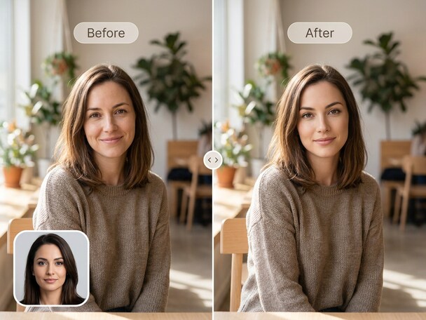 Before and After Example of AI Identity Swap