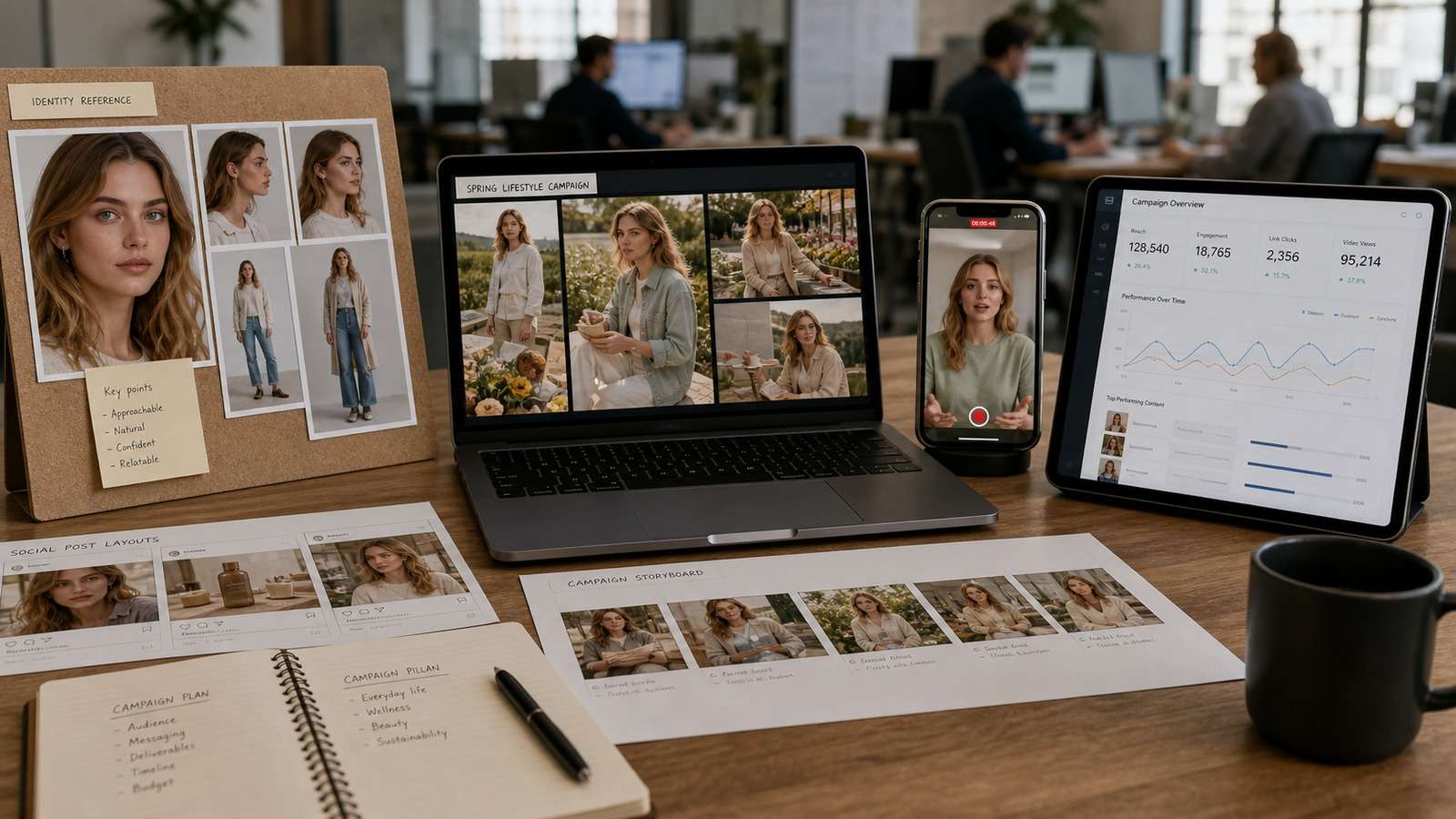 AI influencer content pipeline from identity references to social posts