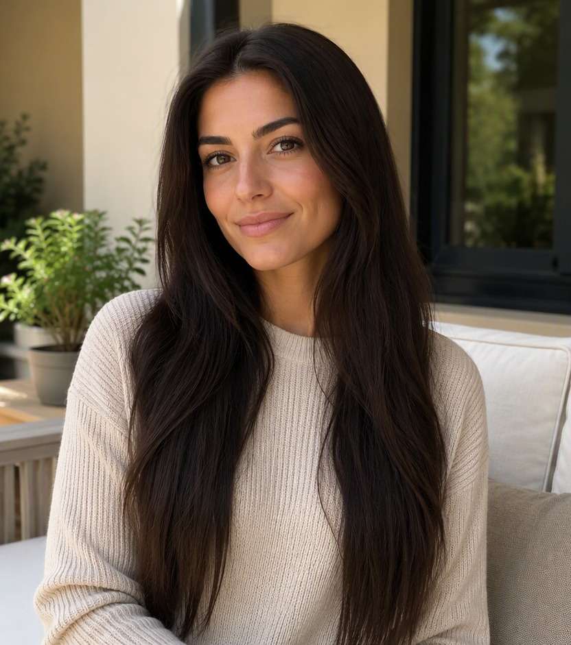 Natural hair color before try on