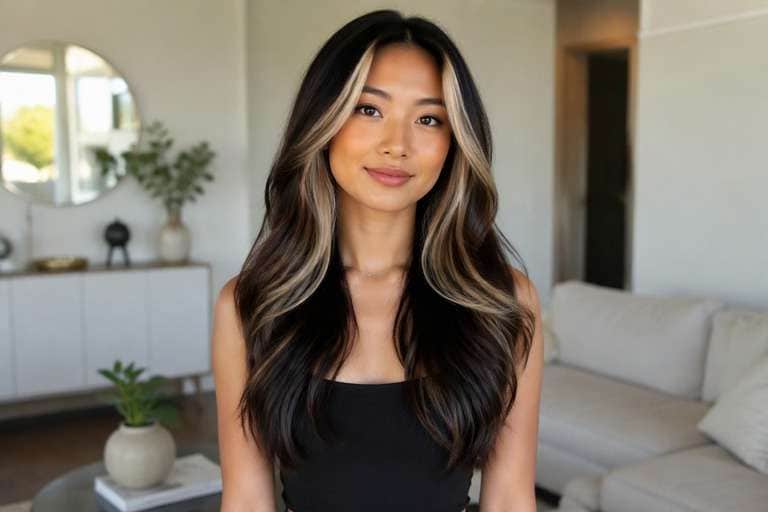 Bold Money Piece Highlights hair color result