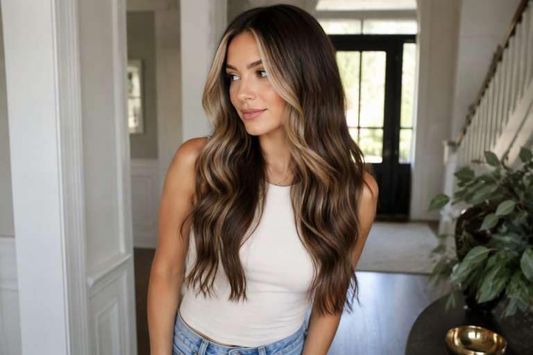 Face-Framing Money Piece Highlights hair color result