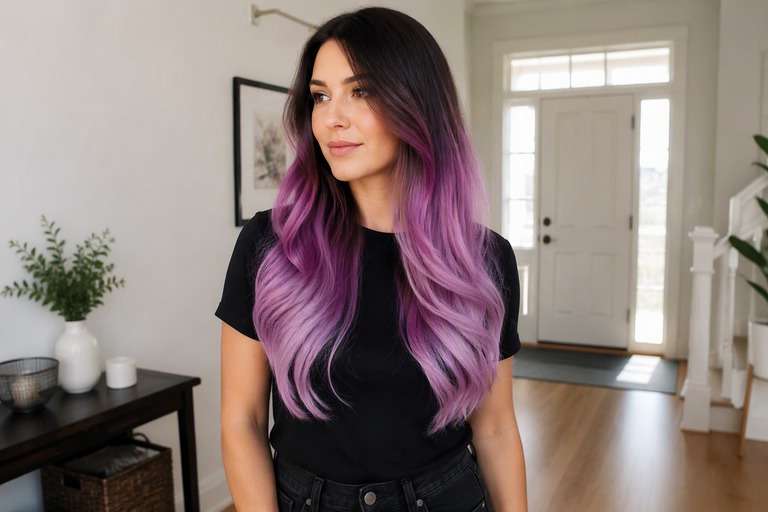 Bold Colored Tips hair color result