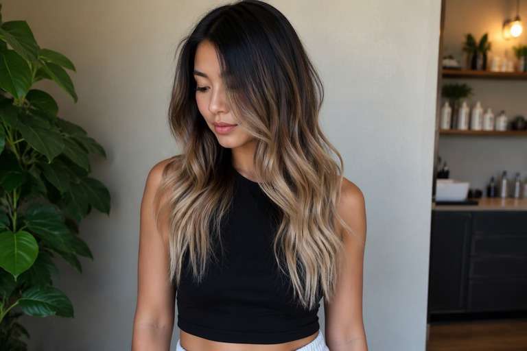 Soft-Root Ombre hair color result