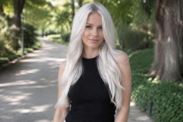 Ice Platinum hair color result