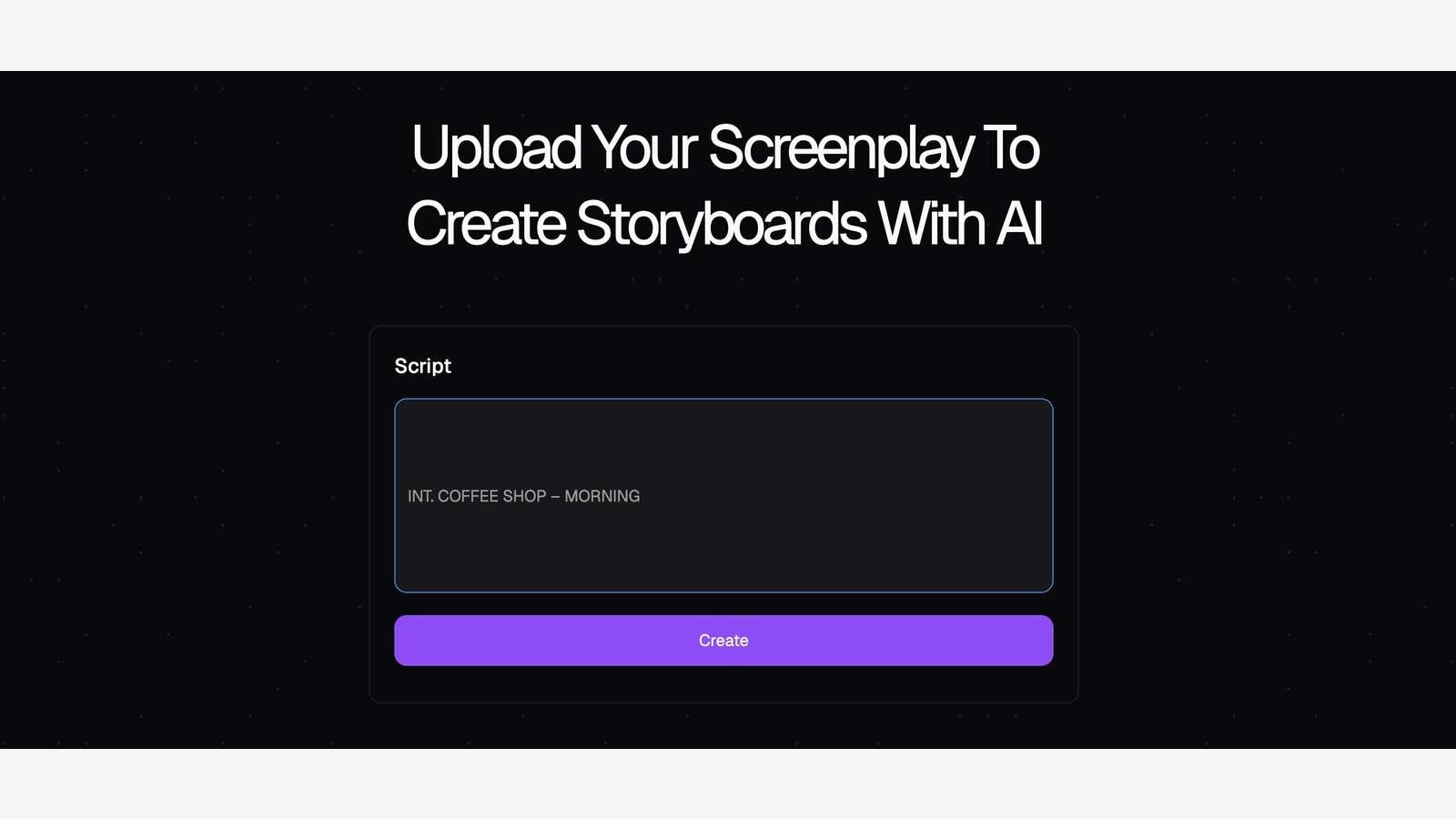 DrawStory official script-to-storyboard sketch and comic panel example