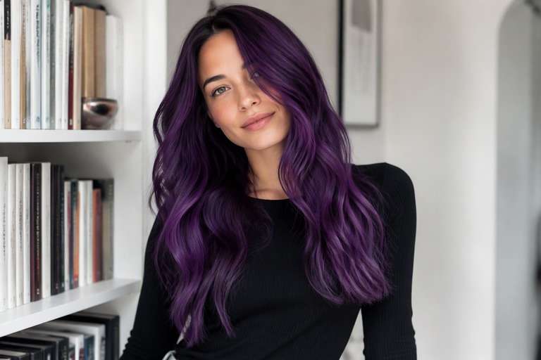 Bold Purple hair color result