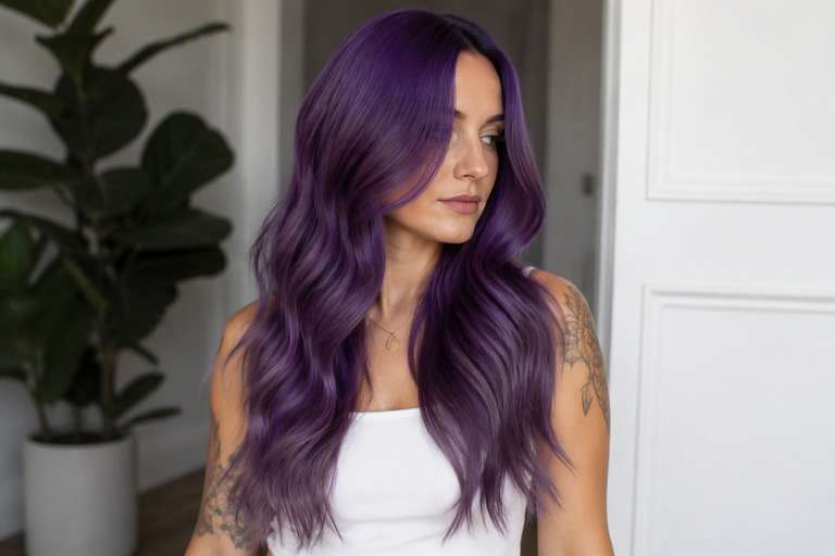 Lavender Purple hair color result