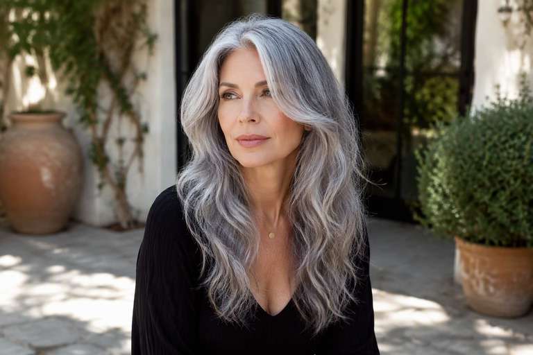 Smoky Silver hair color result