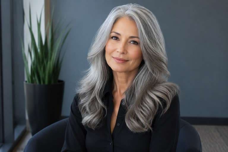 Subtle Silver hair color result
