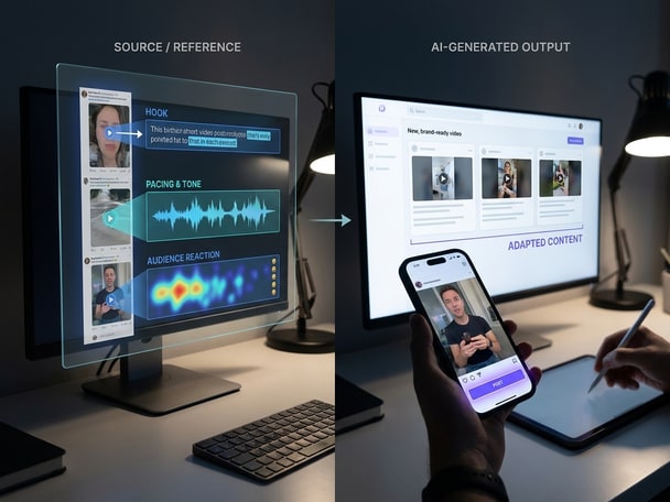 AI analyzing engagement metrics across social platforms