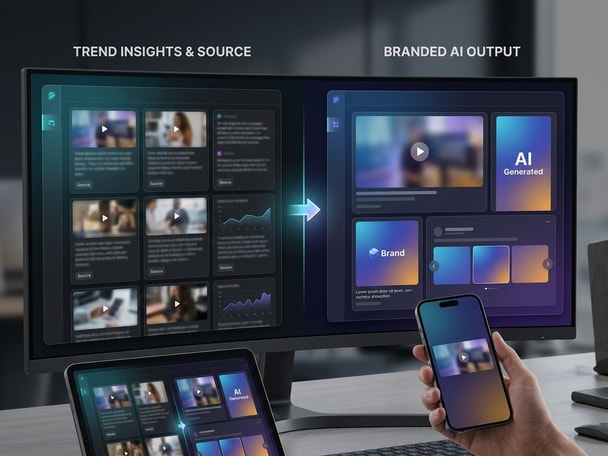 AI generating branded visual content for social media