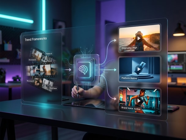 AI generating new branded video clip