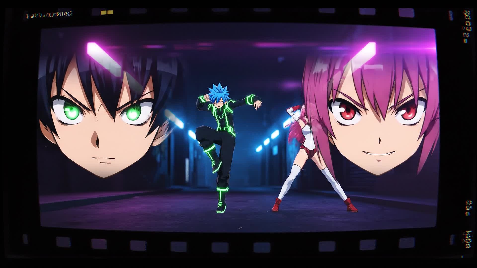Anime still transforming into animated intro