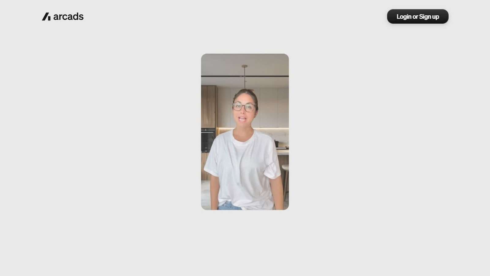Arcads official interface for creating AI UGC ads with virtual actors
