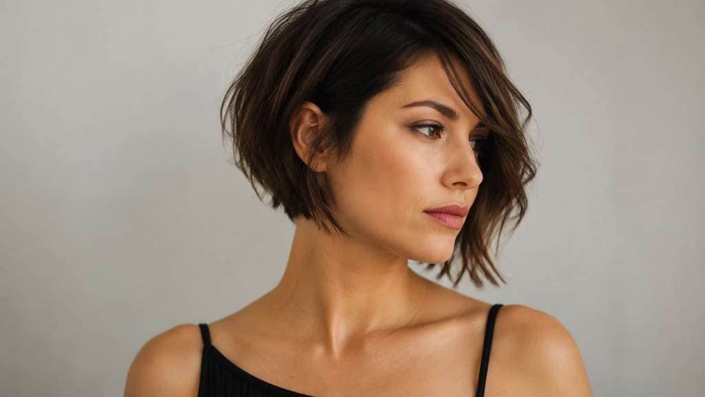 Asymmetrical Bob with Bangs
