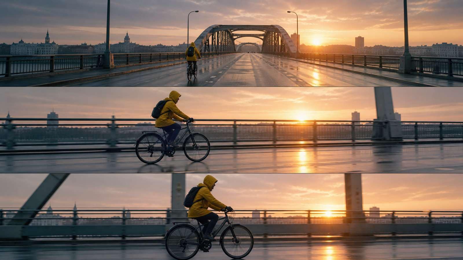 Realistic progression from a simple beginner prompt to a controlled cinematic AI video shot