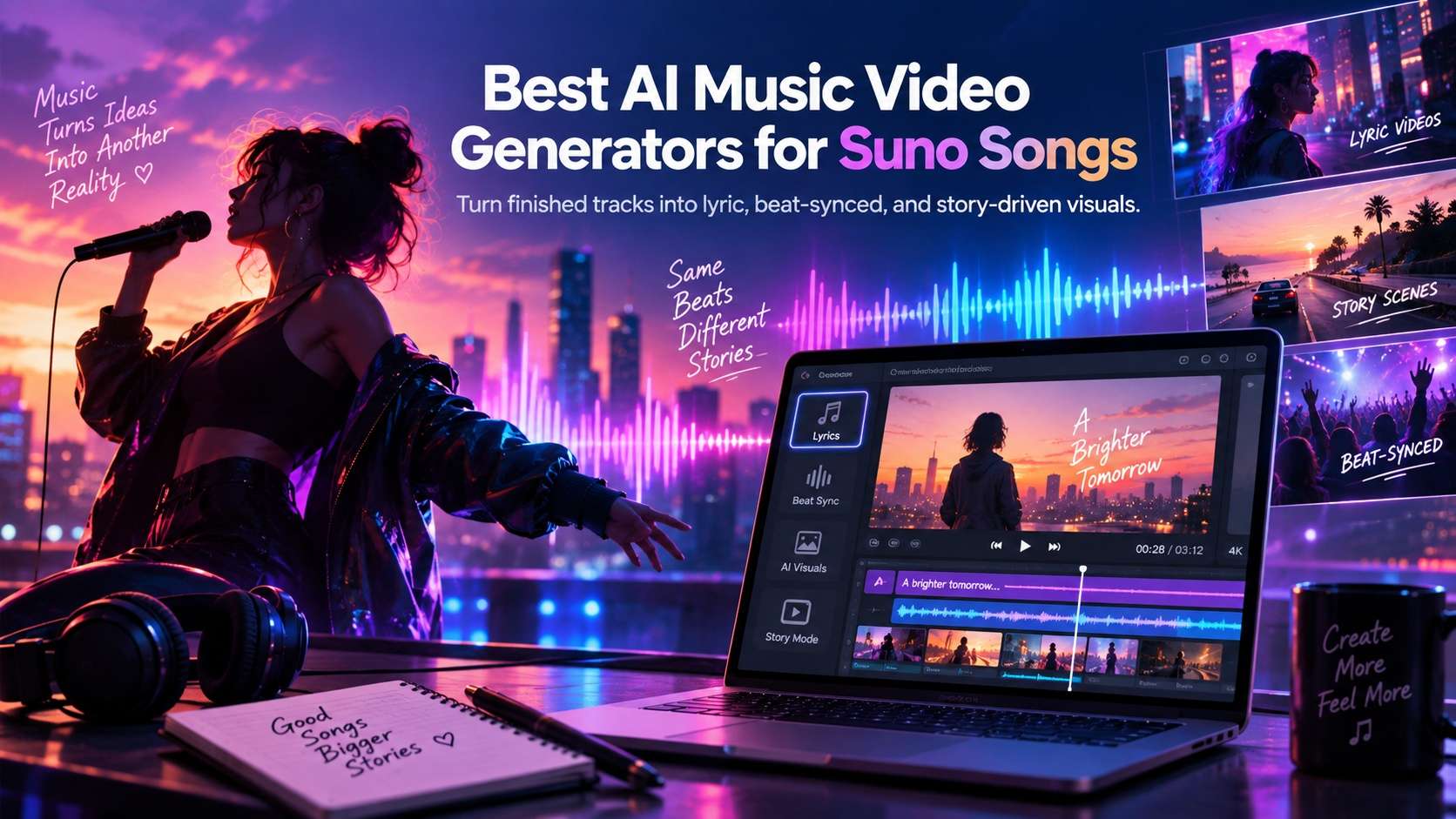 Best AI Music Video Generators for Turning Suno Songs Into Complete Visuals