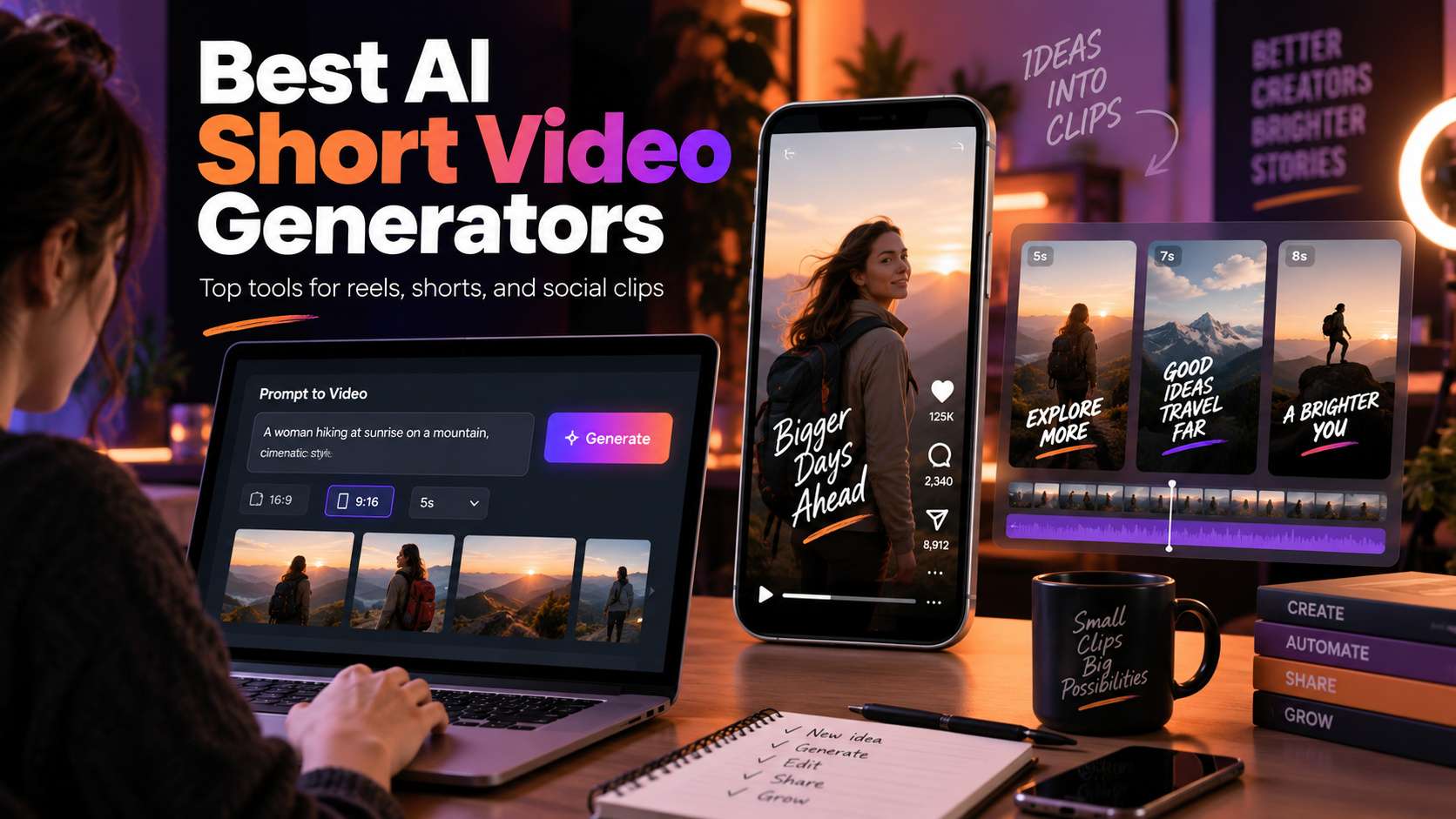 7 AI Short-Form Video Generators for Hooks, Scenes, Captions, and Vertical Output