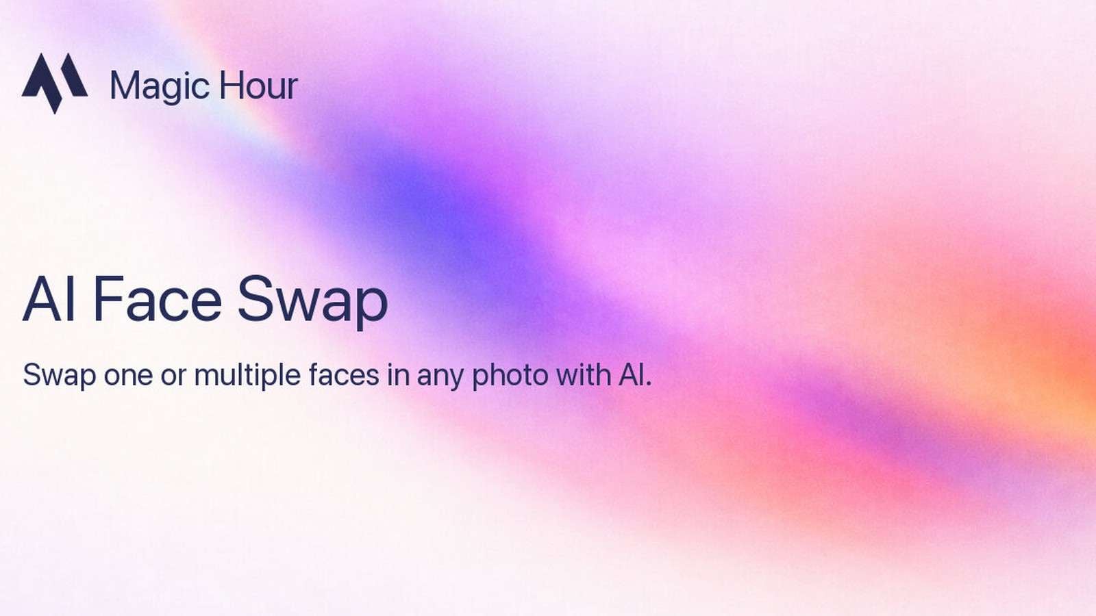 Current English Magic Hour face swap interface showing original image and replacement face inputs