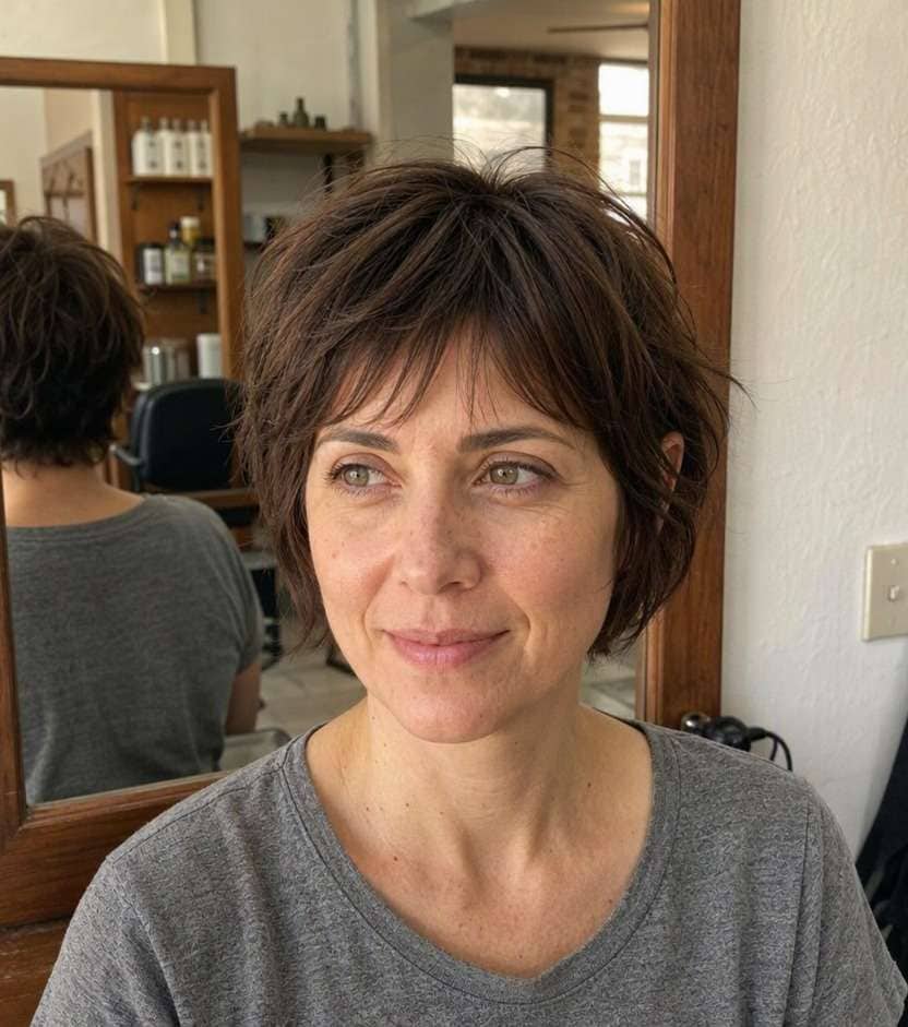Bixie with Wispy Fringe