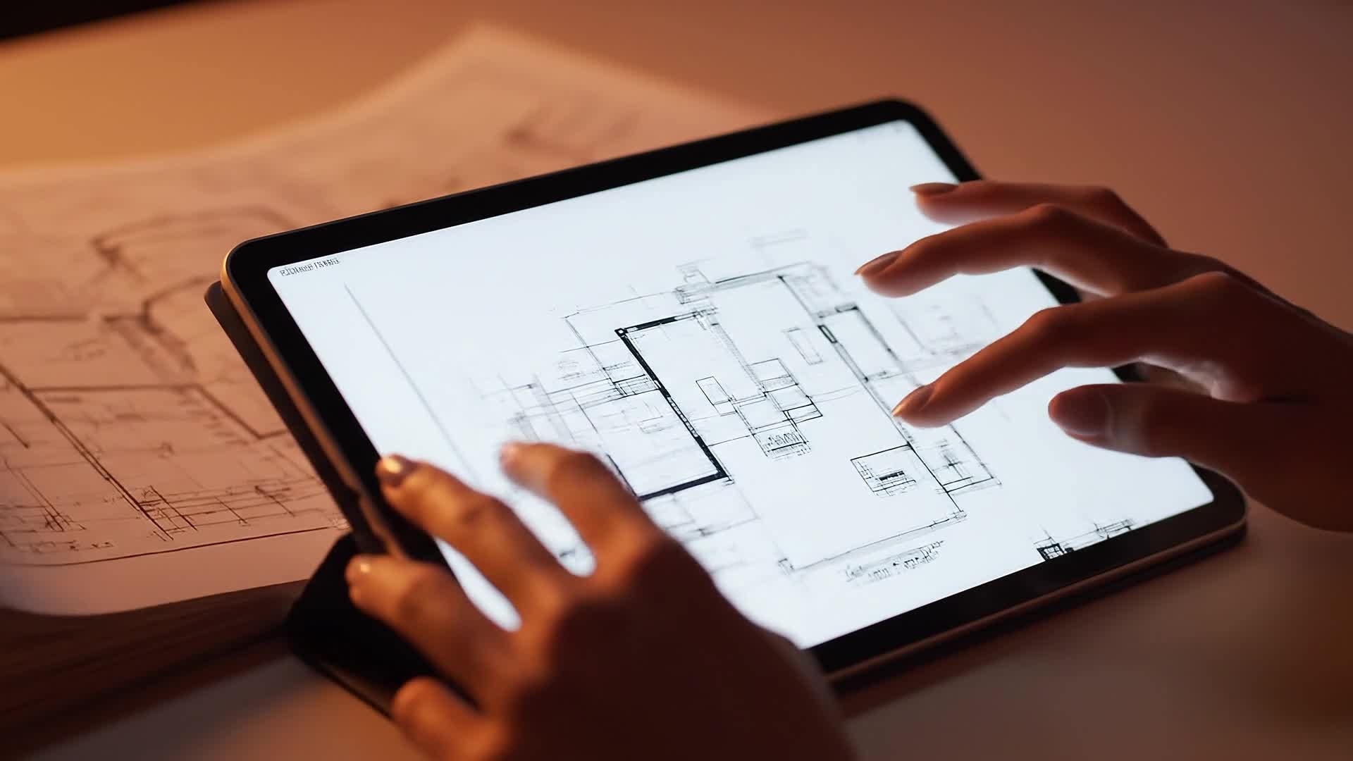 Dynamic architectural blueprint motion preview