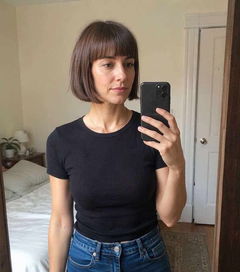 Blunt Fringe and Short Bob
