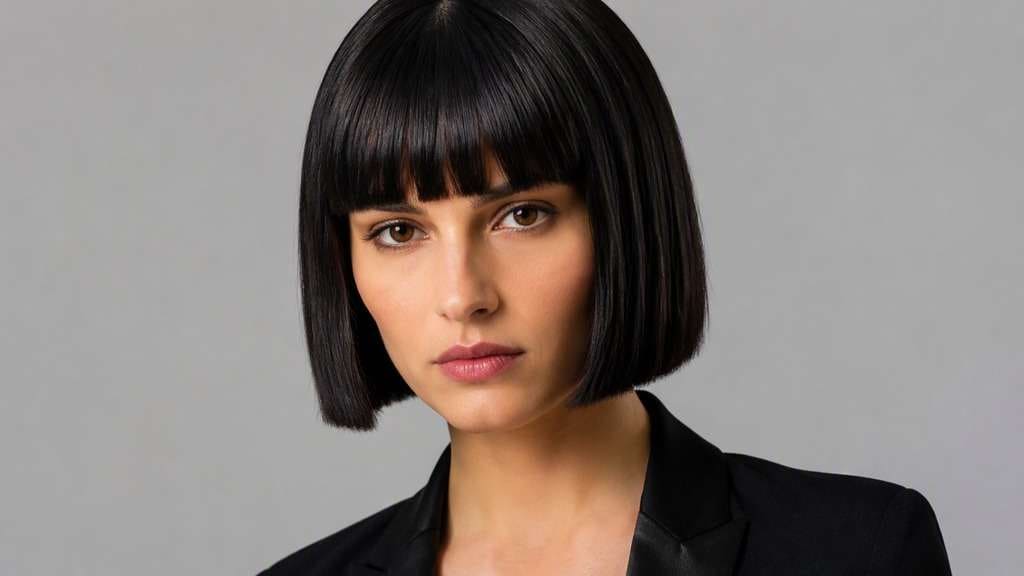 Blunt Bob with Straight Bangs