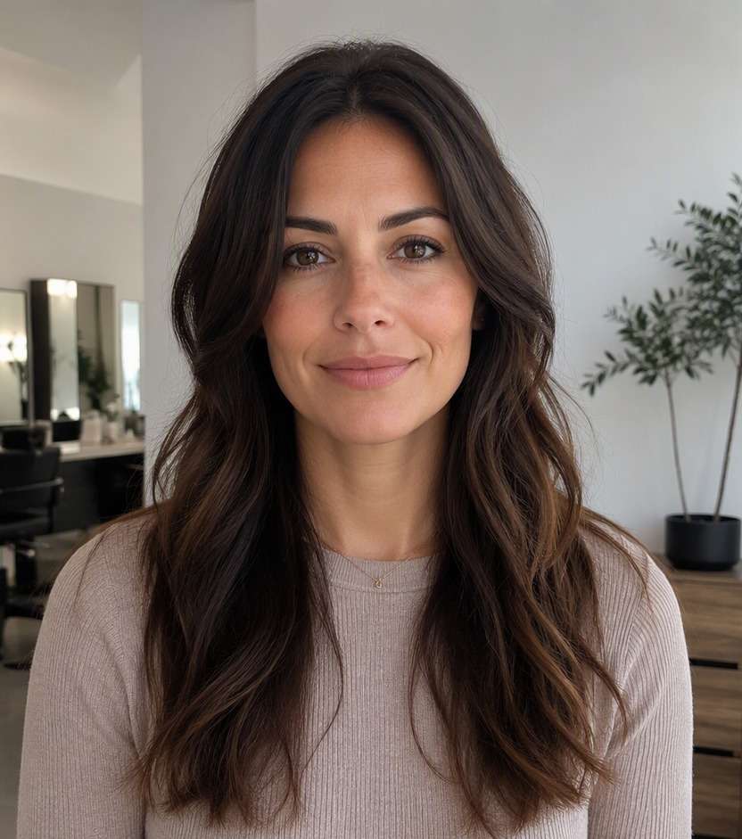 Bob haircut without forehead bangs