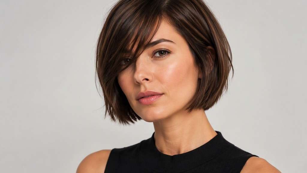 Short Bob with Side Swept Bangs