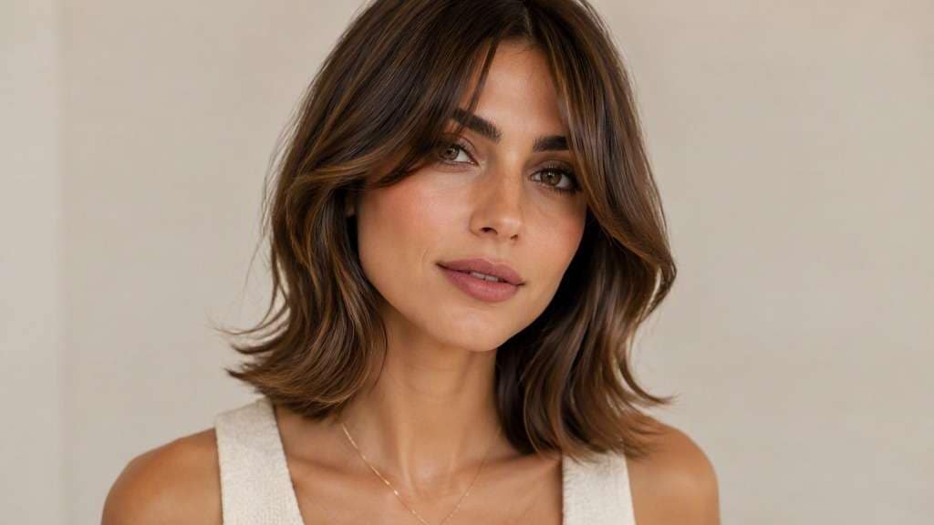 Wavy Bob with Curtain Fringe
